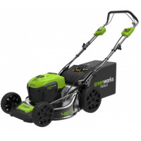 Газонокосилка GreenWorks 40V G-Max GD40LM46SP без АКБ и ЗУ 2506807 используется для обработки приусадебных участков площадью до 800 м2. Оснащена функциями мульчирования, бокового выброса и заднего сбора травы. Работает от литий-ионного аккумулятора напря
