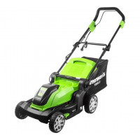Электрическая газонокосилка Greenworks GLM1241 2505207 отличается простотой в эксплуатации. Имеет ручку на корпусе, что упрощает её переноску. Применяется для подравнивания газонной травы. Высота скашивания варьируется в диапазоне 30-85 мм и изменяется п