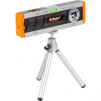 Лазерный уровень DEFORT DLL-10MT-K 98293555 позволяет выравнивать плитку, фоторамку или обои строго по вертикали и горизонтали. Модель применяется в строительной, ремонтно-отделочной и бытовой сферах. Устройство экономно расходует энергию: для его питани