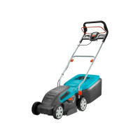 Агрегат работает на базе мощного электродвигателя с высоким крутящим моментом за счет зубчатой передачи. Благодаря такому двигателю вы сможете намного эффективнее и быстрее справляться с работой.<br />
Ширина захвата у данной модели составляет 34 см. Бла