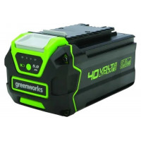 Аккумулятор Greenworks G40B5 40 вольт - это литий ионная (Li-ion) батарея, выполненная по самой современной технологии. Этот аккумулятор может использоваться для питания всех устройств Greenworks линейки G-MAX 40V.