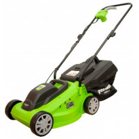 Электрическая газонокосилка GreenWorks GLM1232 2502207 - легкая модель для скашивания небольшого участка (до 6 соток). Проста в эксплуатации. Работает от сети 220 В. Выполняет мульчирование (измельчение травы) и сбор травы в травосборник. Можно отрегулир