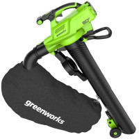 Воздуходувка-пылесос Greenworks GD60BVII 60V 2409307 (368 км/ч) бесщеточная аккумуляторная