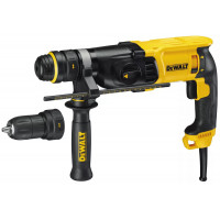 Перфоратор DeWalt D 25134 K - трехрежимный инструмент с патроном SDS-plus. При заклинивании бура предохранительная муфта автоматически останавливает вращение патрона.<br />
