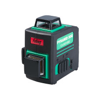 Профессиональный лазерный 3D уровень с зеленым лучом FUBAG Pyramid 30G V2х360H360 в надежном компактном корпусе. Нивелир строит горизонтальную плоскость с углом развёртки 360° и две вертикальных плоскости с углом развертки 360°. Яркие и четкие зеленые ли