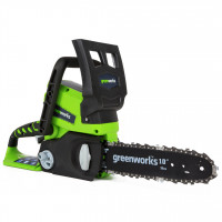 Цепная аккумуляторная пила GREENWORKS G24CS25K2 с аккумулятором и зарядным устройством в комплекте.<br />
<br />
24V литий-ионный аккумулятор долго прослужит и обеспечит высокую производительность<br />
25 см полотно цепи легко справляется с любыми ветка